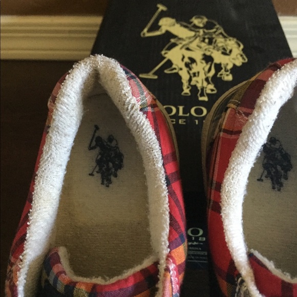 U.S. Polo Mackay Sneakers Red Multi Plaid Size 7 - Picture 4 of 4